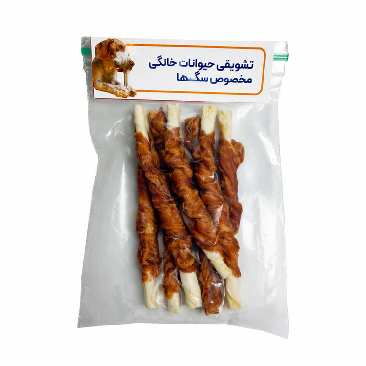تشویقی سگ مدل دورپیچ وزن 100 گرم