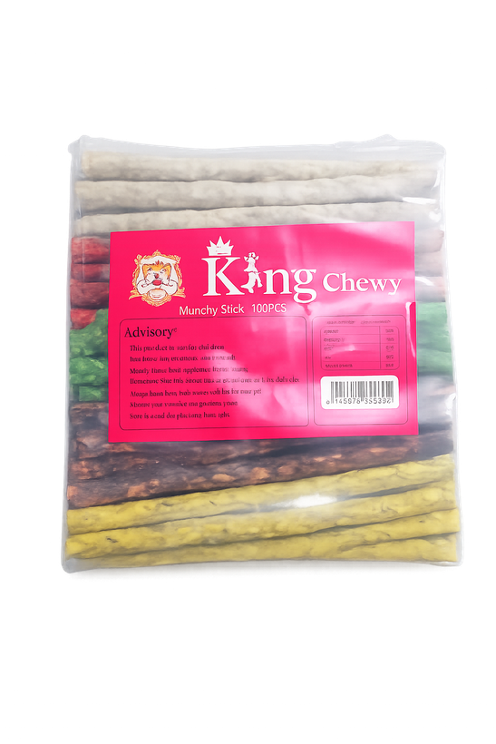 اسنک تشویقی سگ مانچی مدل king chewy وزن 650 گرم بسته ۱۰۰ عددی